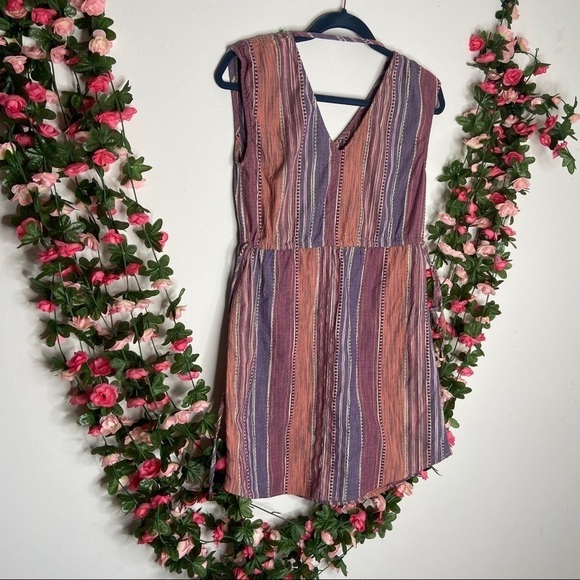 Universal Thread Orange Purple Tunic Sleeveless Blouse Boho Eccentric XS - Picture 7 of 8